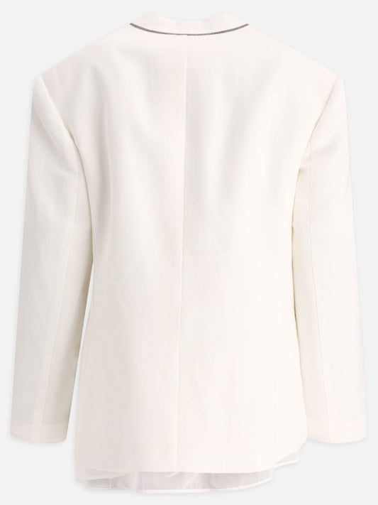 Blazers 73% viscose 27% linen  White - Brunello Cucinelli Women | PLP | VIETTI Online Store | 2
