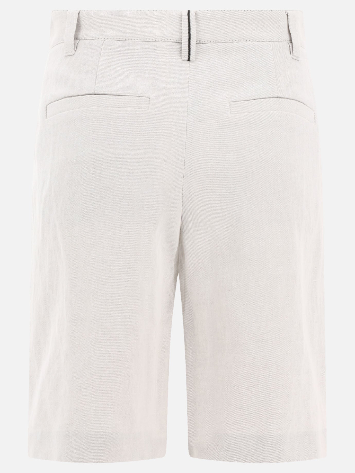 Formal shorts 80% cotton 20% linen  White - Brunello Cucinelli Women | PDP | VIETTI Online Store | Zoom-Modal_2
