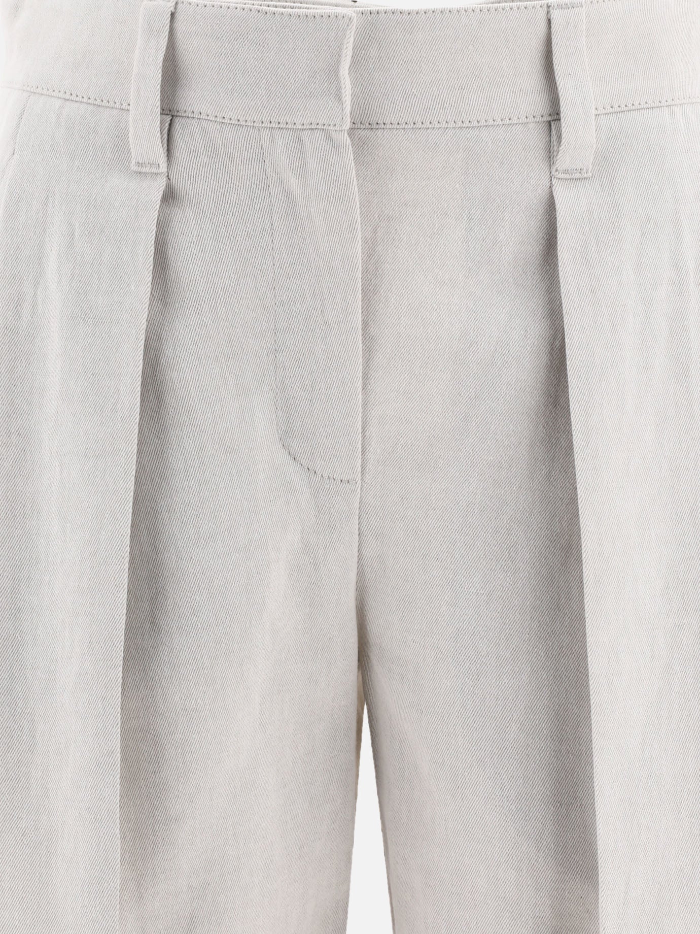 Formal shorts 80% cotton 20% linen  White - Brunello Cucinelli Women | PDP | VIETTI Online Store | Zoom-Modal_3
