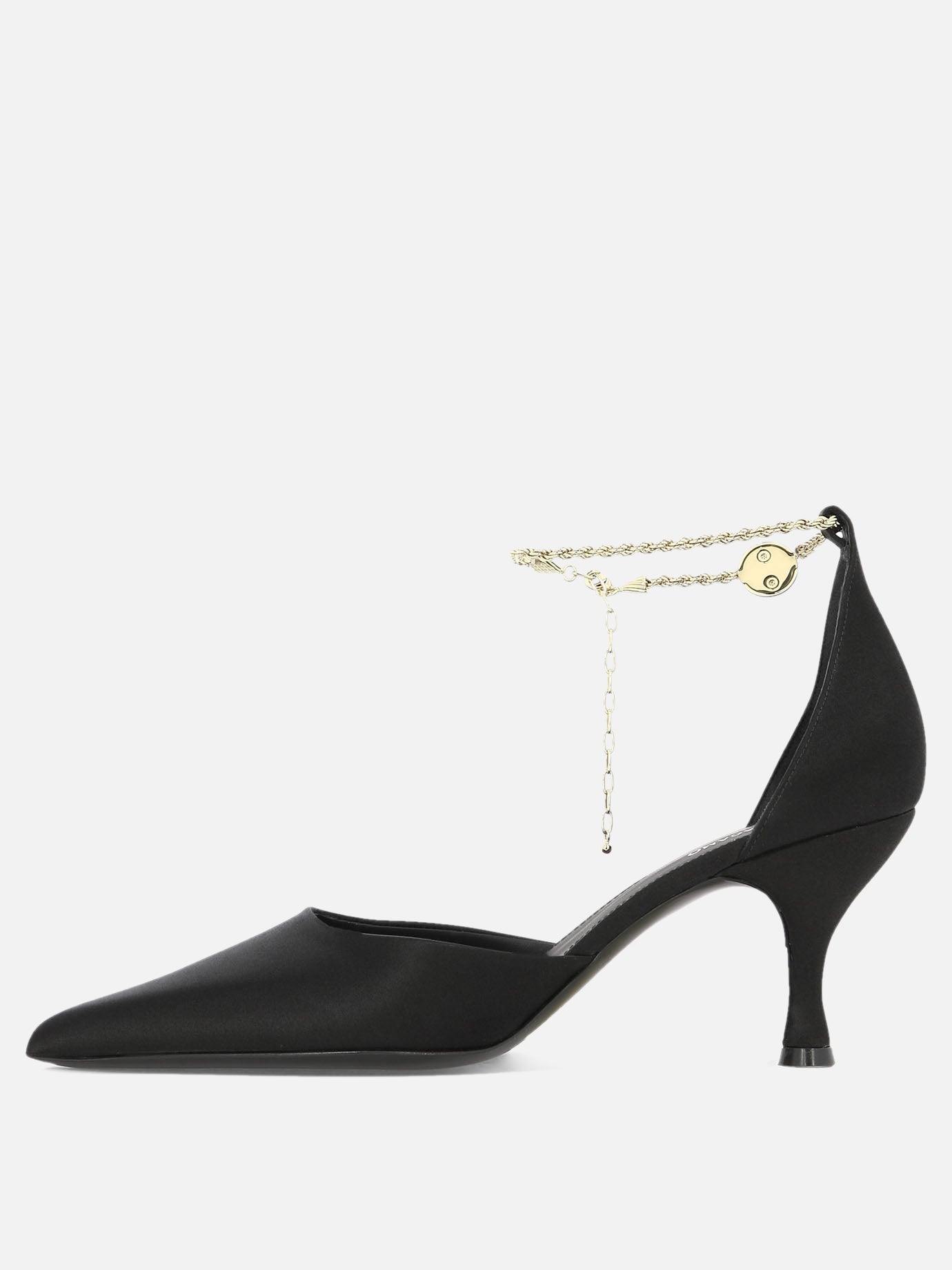 Pumps with ankle chain