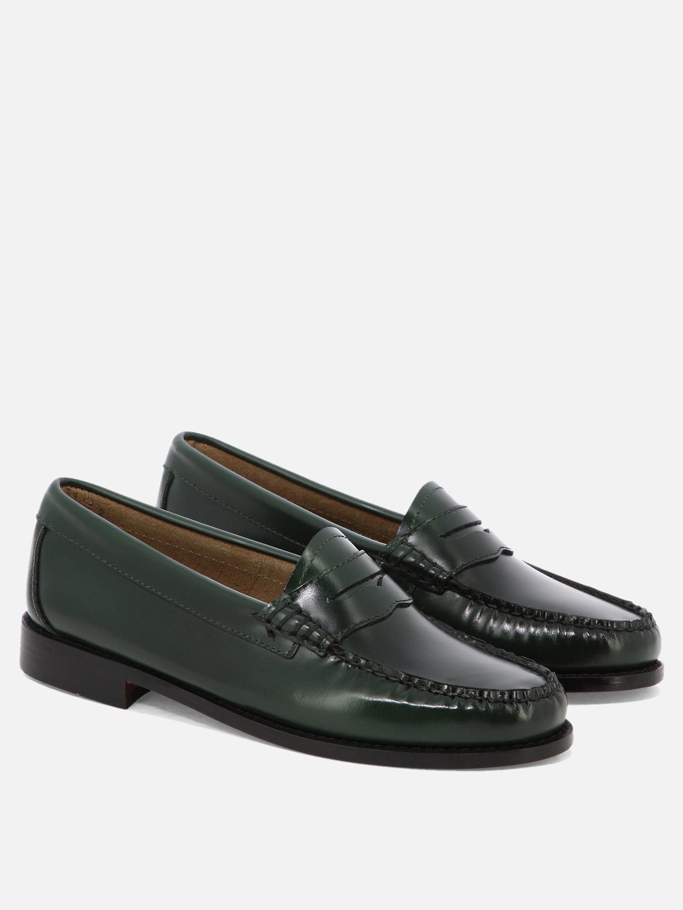 Loafers 100% leather - 80% leather 20% rubber  Green - G.H. Bass &amp; Co. Women | PDP | VIETTI Online Store | thumbnail_2
