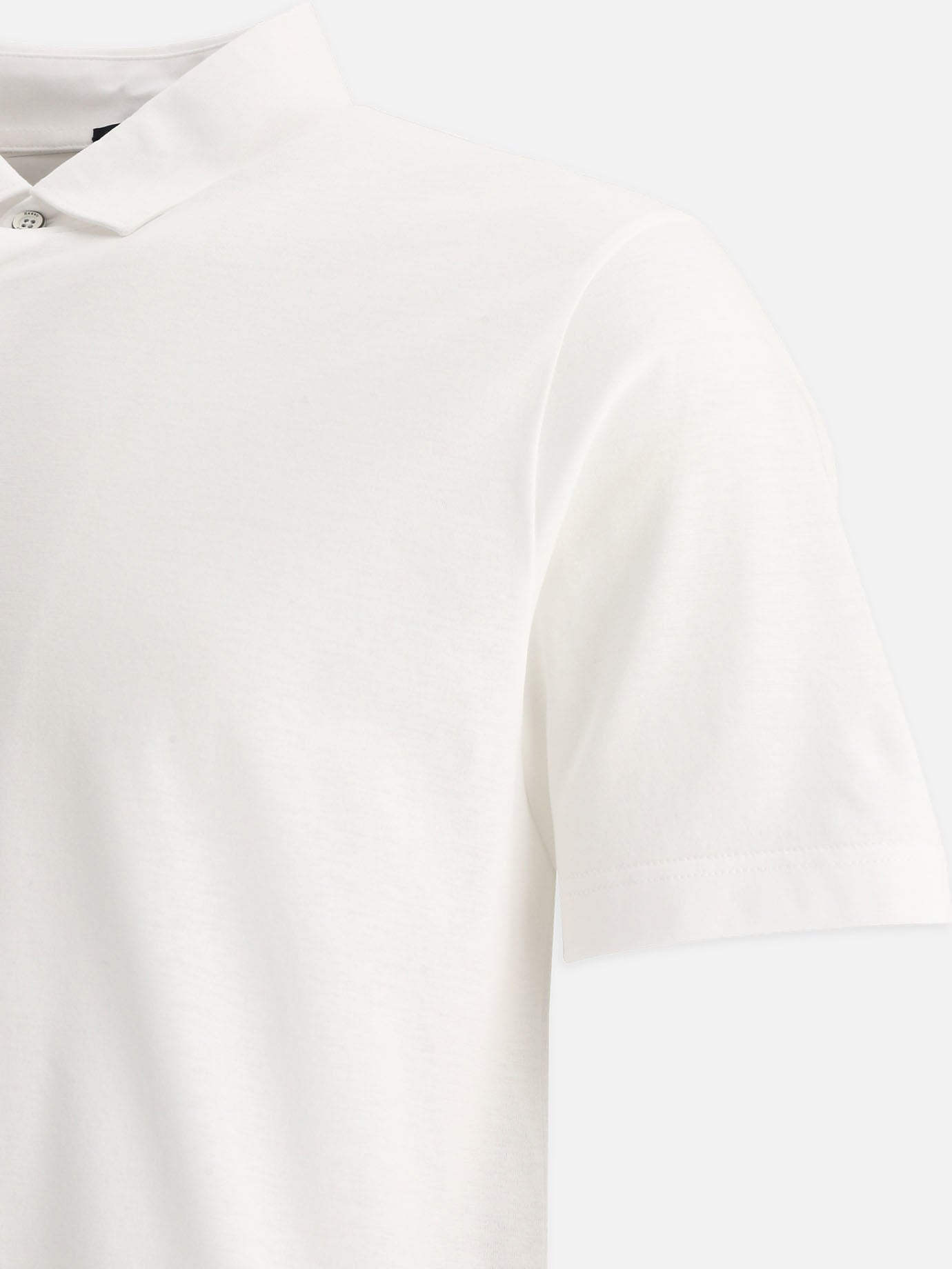 Crêpe jersey polo shirt