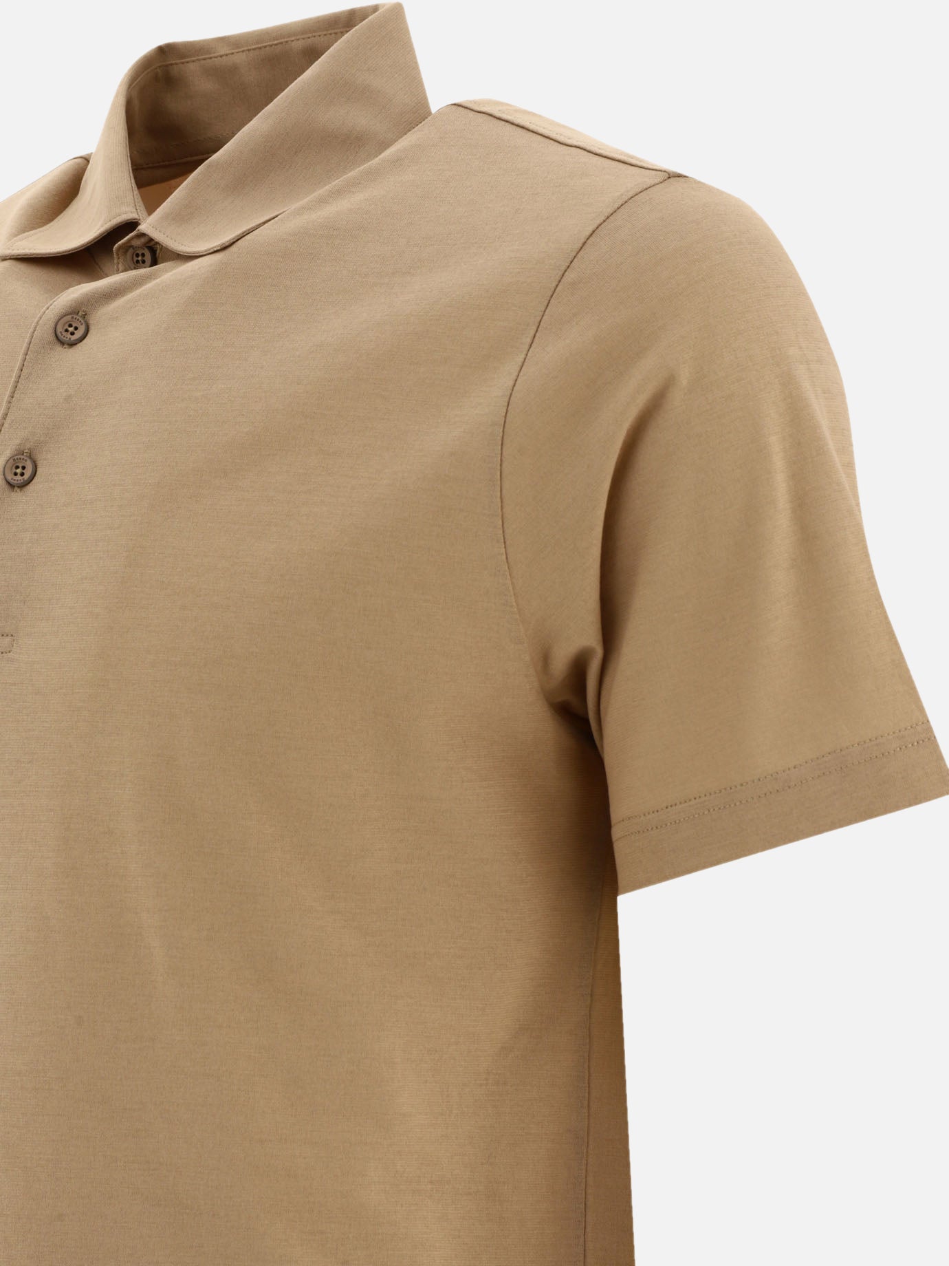 Polo shirts with buttons 100% cotton  Beige - Herno Men | PDP | VIETTI Online Store | Zoom-Modal_4
