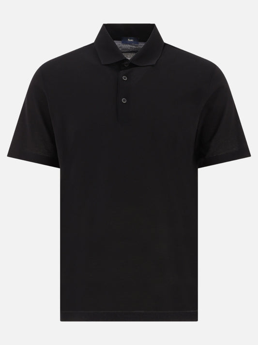 Polo shirts with buttons 100% cotton  Black - Herno Men | PLP | VIETTI Online Store 
