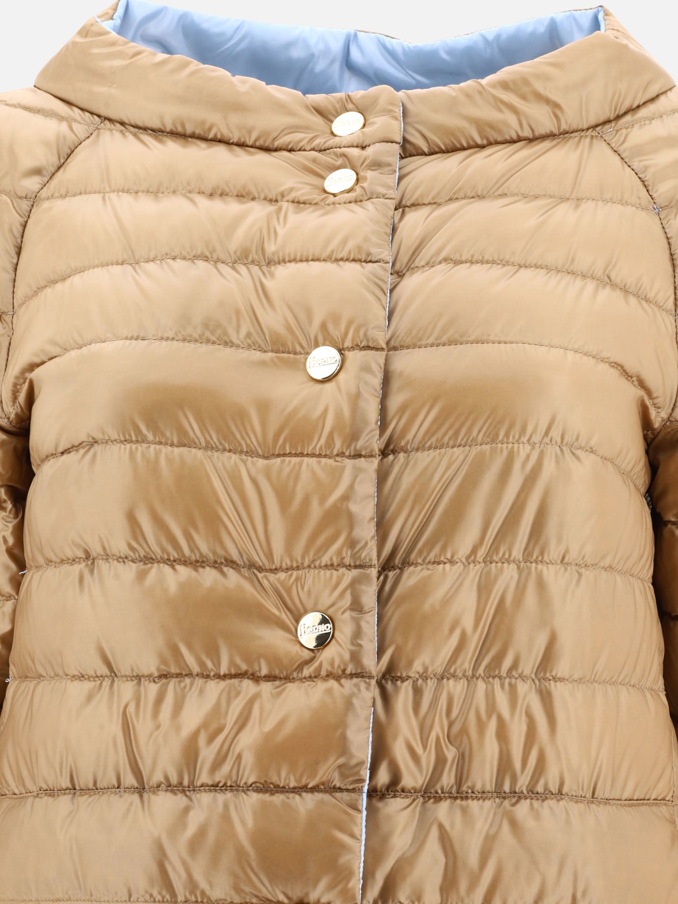 Quilted reversible down jacket