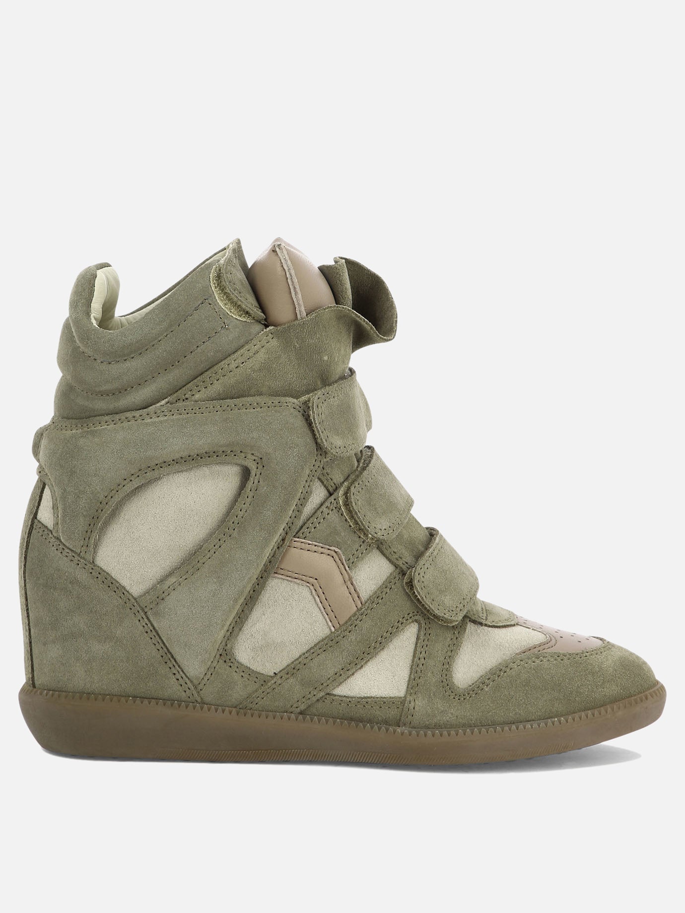 High top sneakers 100% suede - 100% rubber  Green - Isabel Marant Women | PDP | VIETTI Online Store | thumbnail