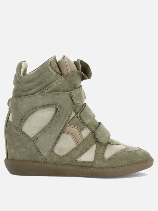 High top sneakers 100% suede - 100% rubber  Green - Isabel Marant Women | PLP | VIETTI Online Store 
