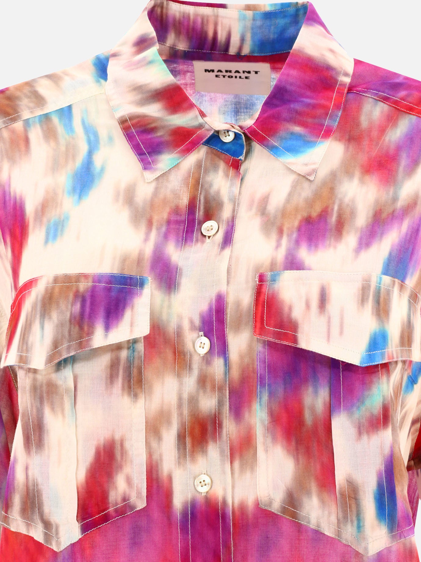 Casual shirts 100% cotton  Fuchsia - Marant Étoile Women | PDP | VIETTI Online Store | thumbnail_3