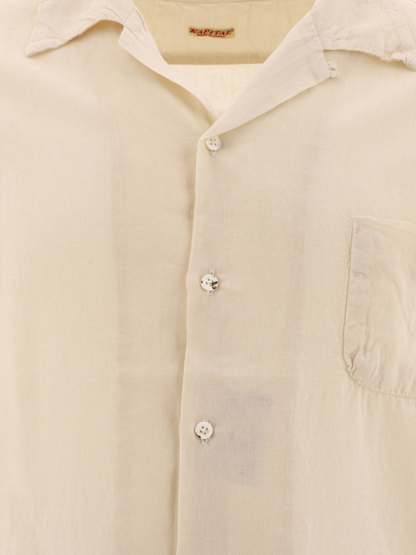 KAPITAL Linen-blend shirt Beige