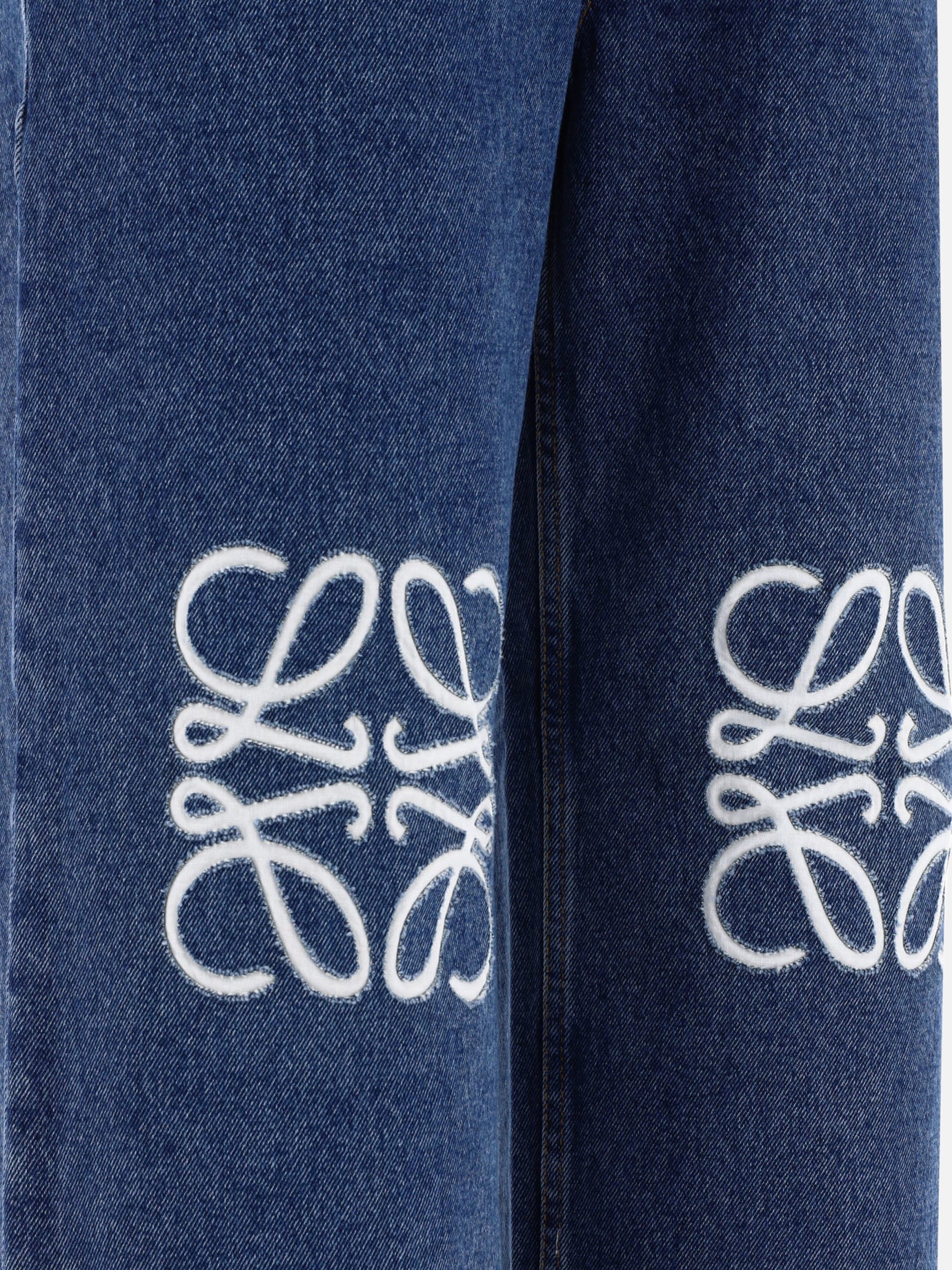 Straight-leg jeans 95% cotton 5% leather  Blue - Loewe Women | PDP | VIETTI Online Store | thumbnail_4