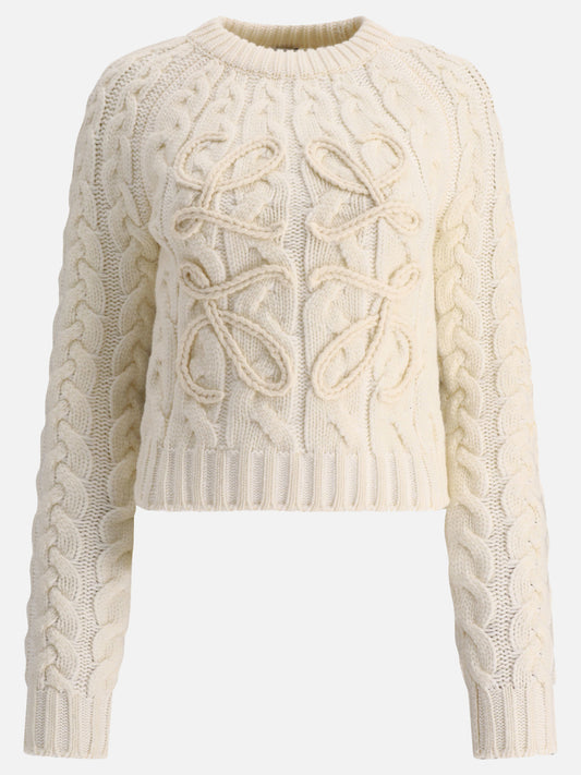 Crewneck sweaters 63% wool 37% polypropylene  White - Loewe Women | PLP | VIETTI Online Store 
