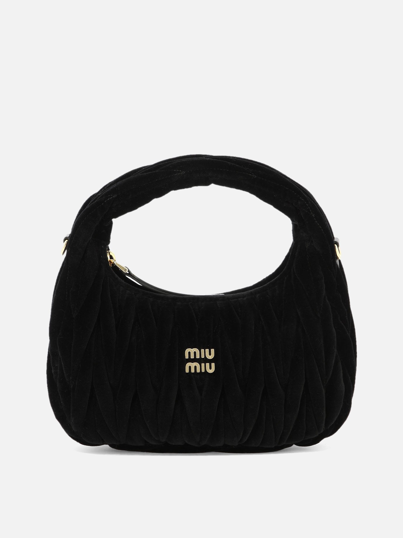 Small bags 100% velvet  Black - Miu Miu Women | PDP | VIETTI Online Store | thumbnail