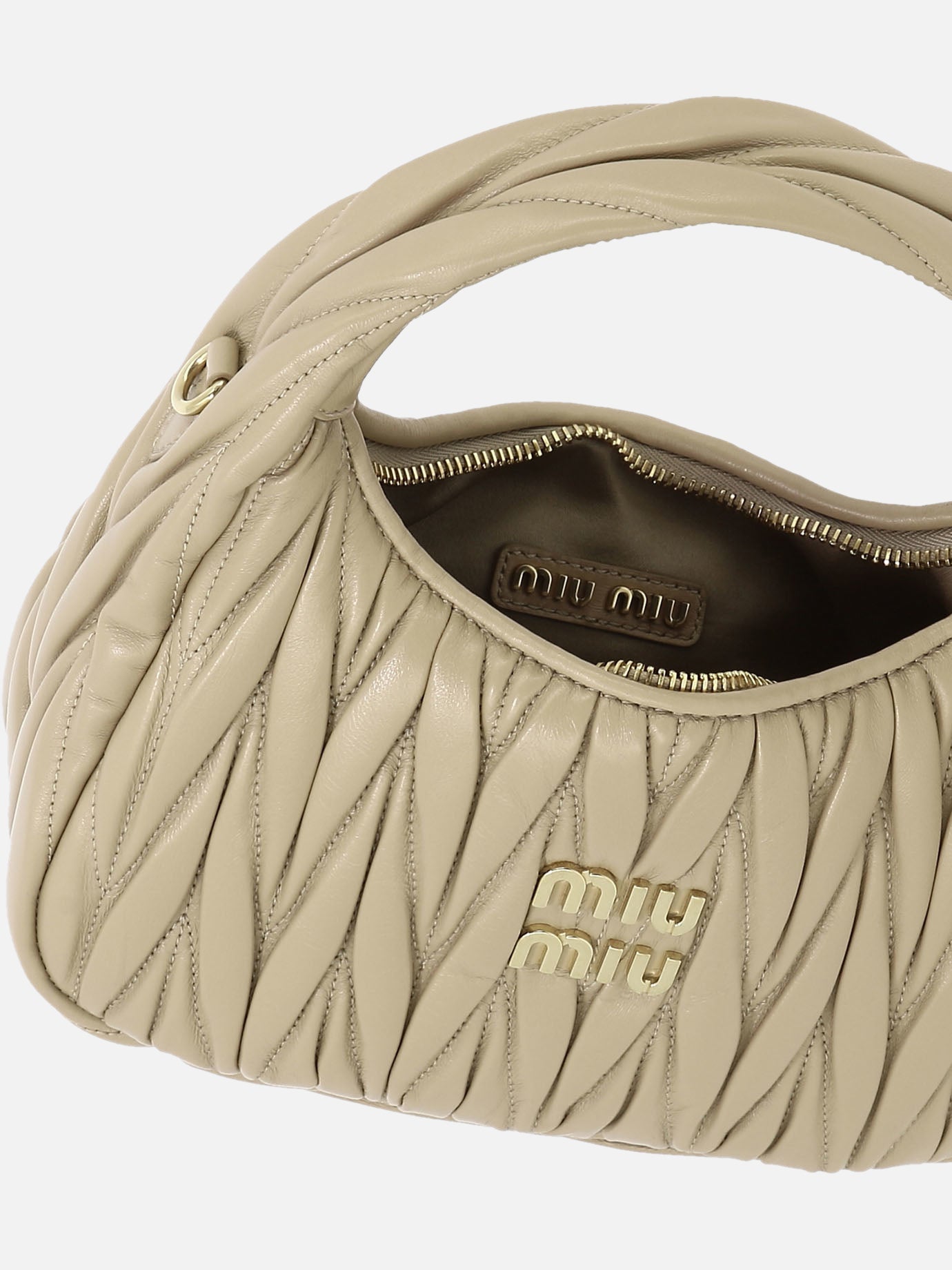 Small bags 100% lamb leather  Beige - Miu Miu Women | PDP | VIETTI Online Store | thumbnail_5