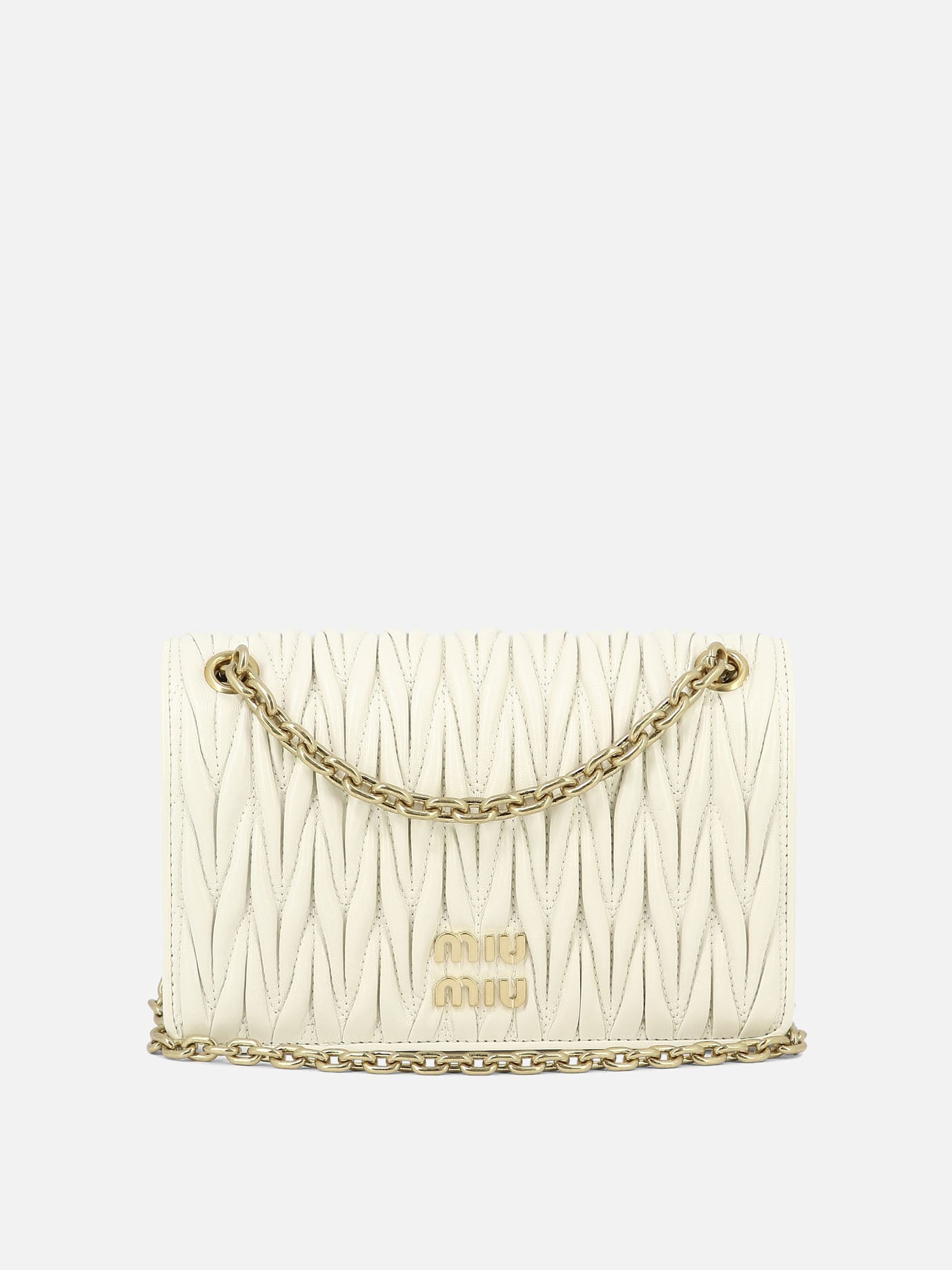 Small bags 100% lamb leather  White - Miu Miu Women | PDP | VIETTI Online Store | Zoom-Modal
