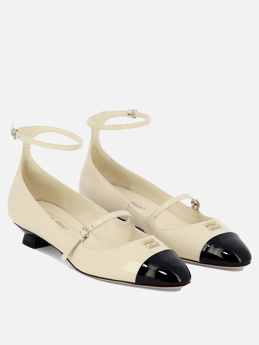Mary Jane 100% patent leather - 100% leather  White - Miu Miu Women | PLP | VIETTI Online Store | 2
