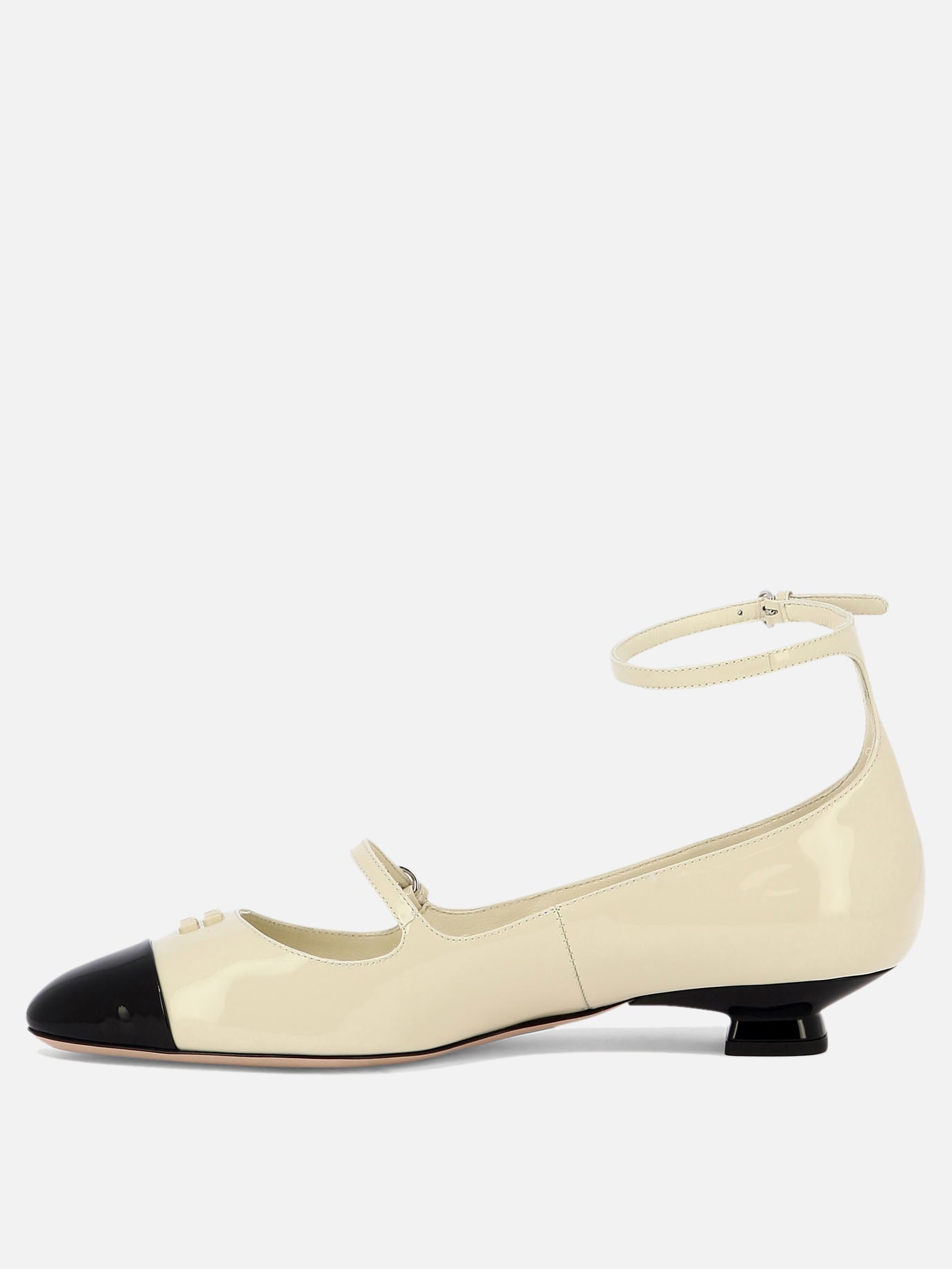Mary Jane 100% patent leather - 100% leather  White - Miu Miu Women | PDP | VIETTI Online Store | thumbnail_3