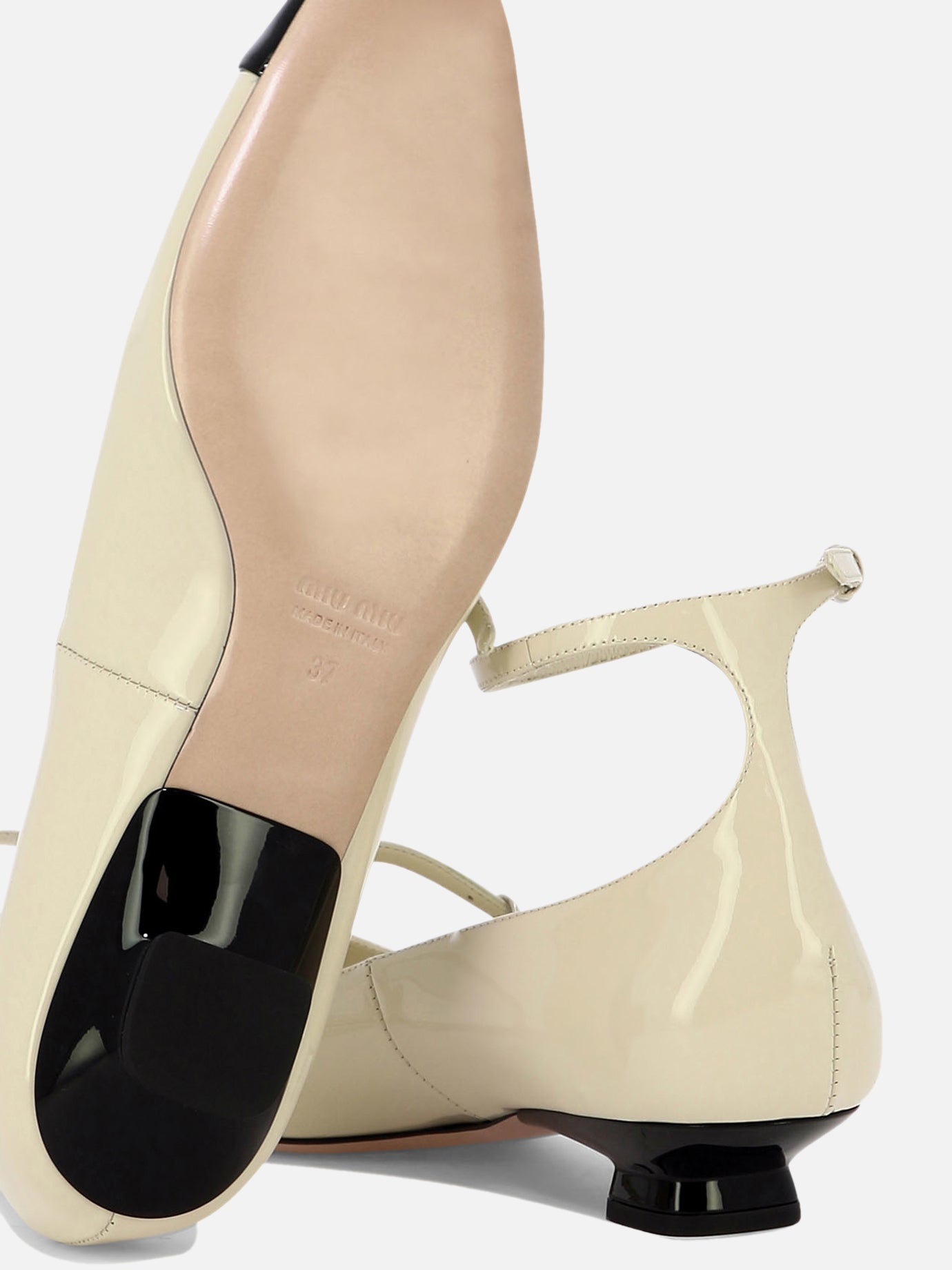 Mary Jane 100% patent leather - 100% leather  White - Miu Miu Women | PDP | VIETTI Online Store | Zoom-Modal_5

