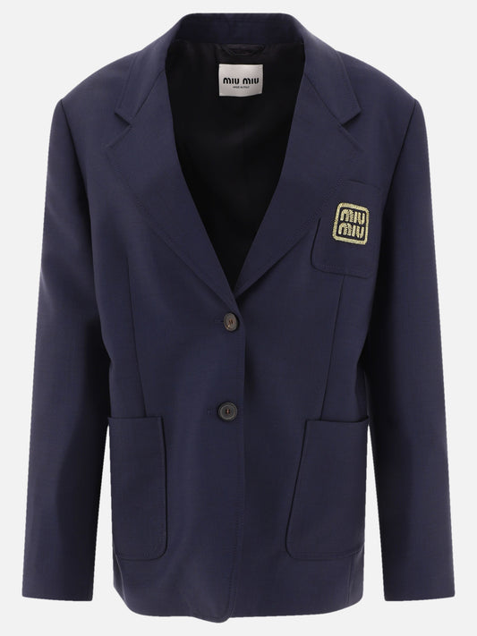 Blazers 100% wool  Blue - Miu Miu Women | PLP | VIETTI Online Store 
