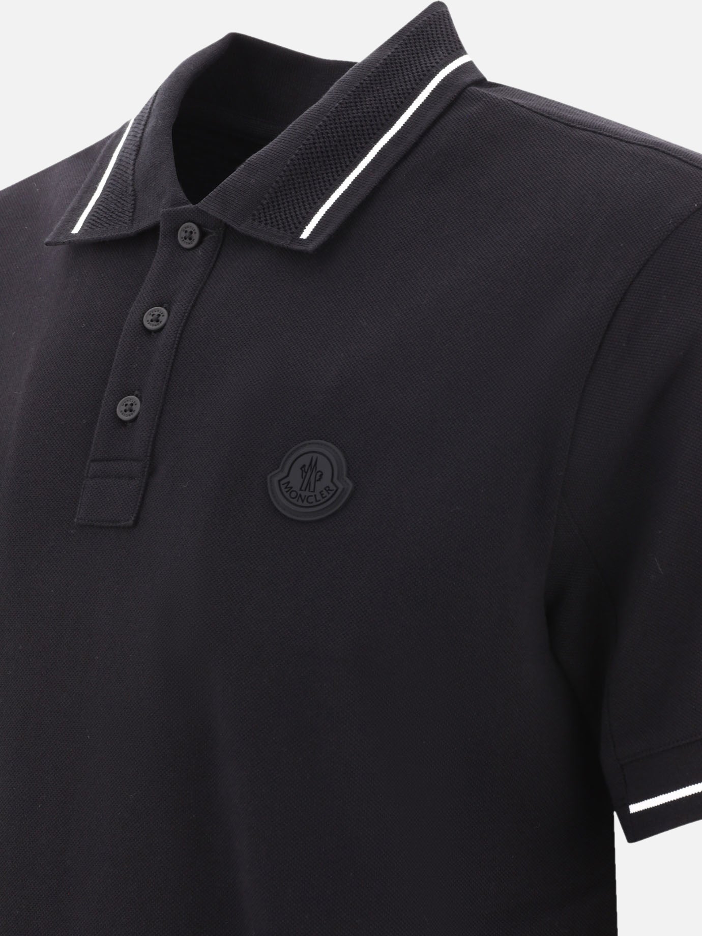Polo shirts with buttons Logo  Black - Moncler Men | PDP | VIETTI Online Store | Zoom-Modal_4
