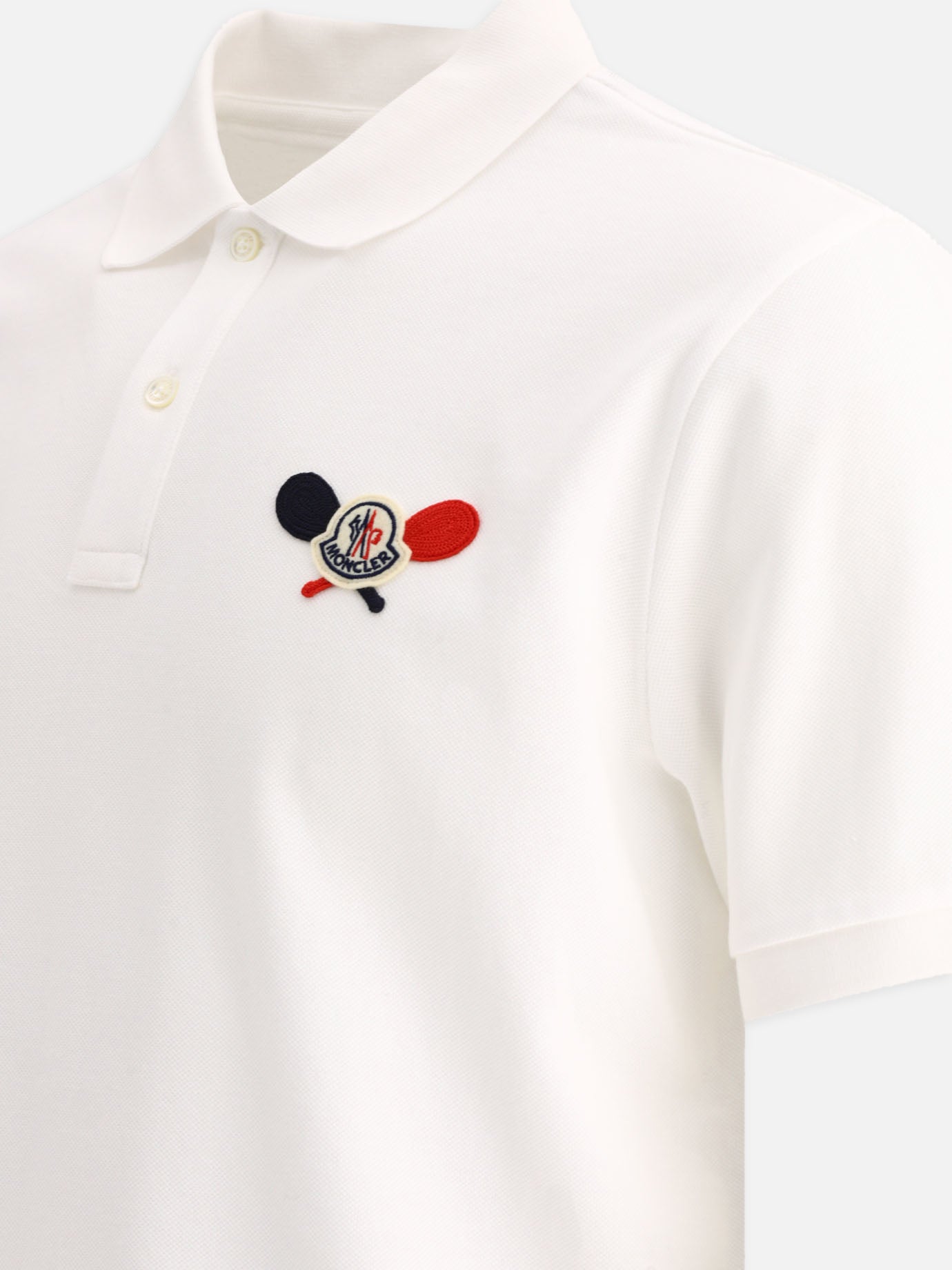 Polo shirts with buttons 100% cotton  White - Moncler Men | PDP | VIETTI Online Store | thumbnail_4