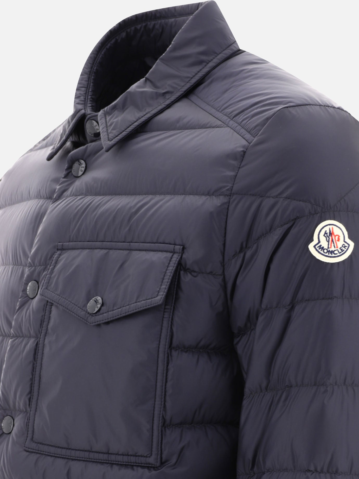 Down jackets 100% polyamide - Padding: down and feathers  Blue - Moncler Men | PDP | VIETTI Online Store | thumbnail_4
