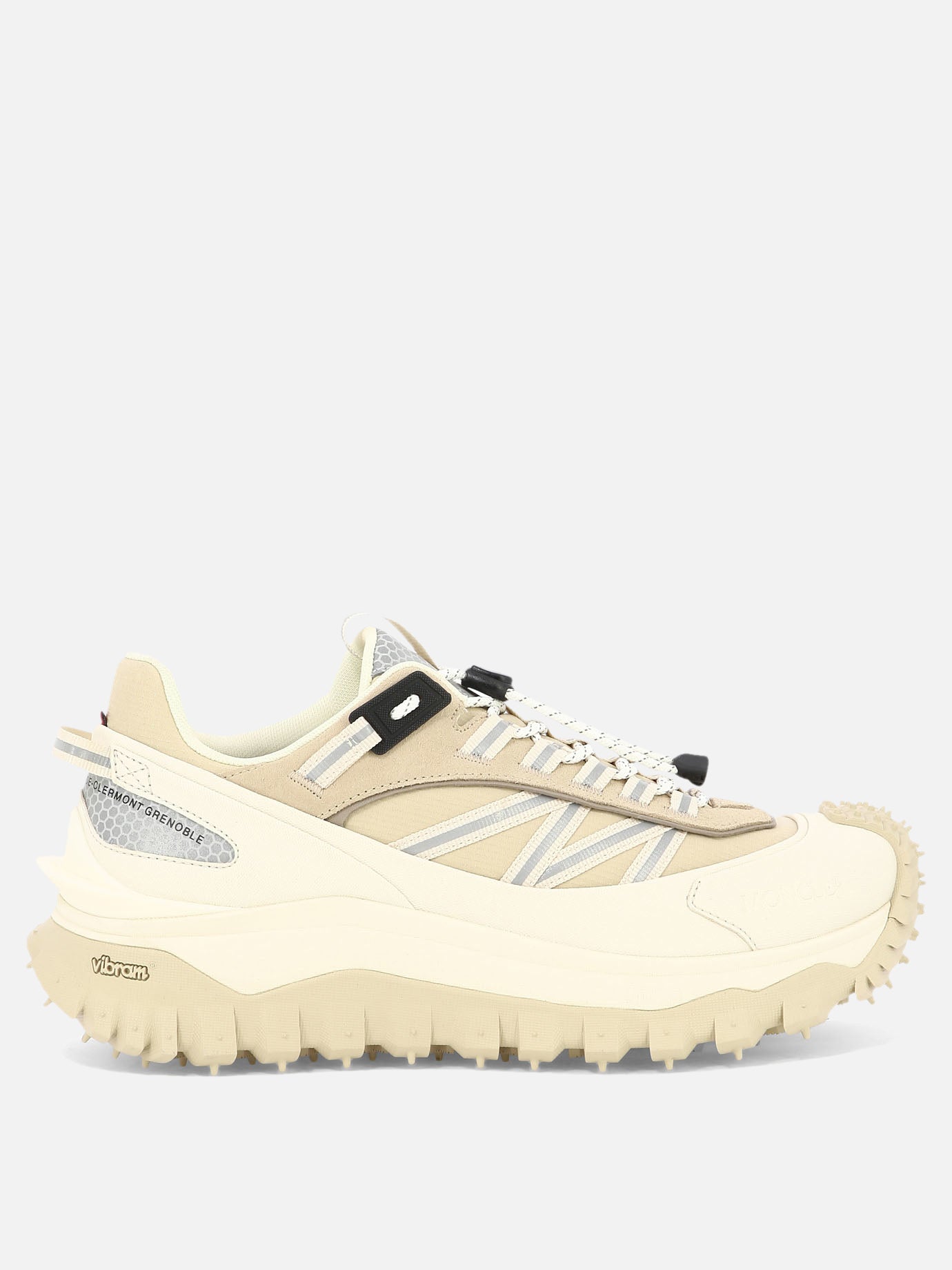 Low top sneakers 100% polyester - 100% rubber  Beige - Moncler Men | PDP | VIETTI Online Store | Zoom-Modal
