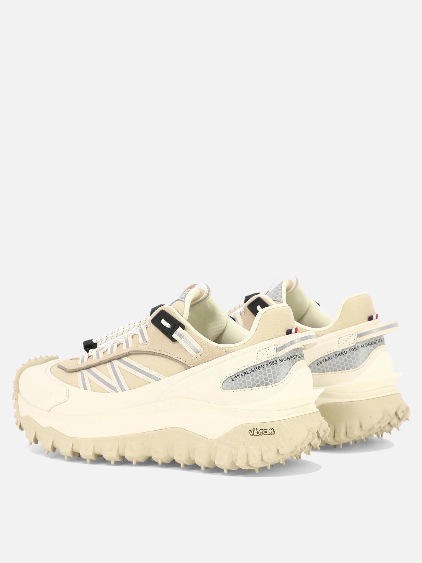 Low top sneakers 100% polyester - 100% rubber  Beige - Moncler Men | PDP | VIETTI Online Store | Zoom-Modal_4
