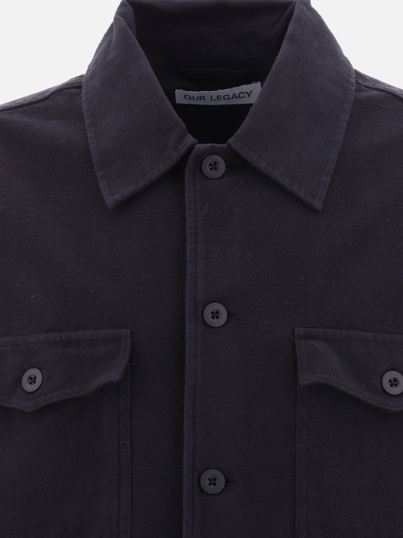 Overshirt jackets 100% cotton  Black - Our Legacy Men | PDP | VIETTI Online Store | thumbnail_3