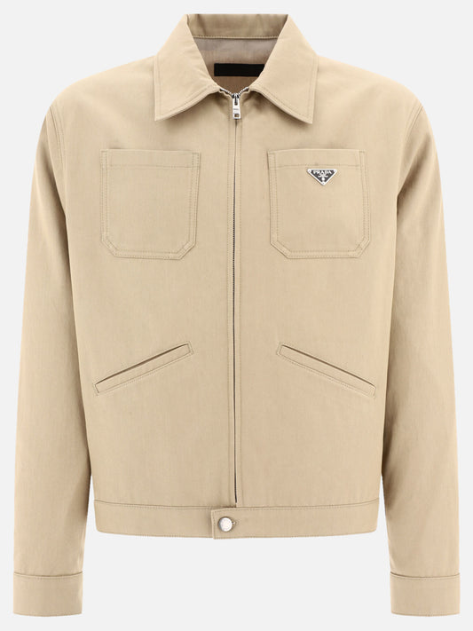 Denim jackets 100% cotton  Beige - Prada Men | PLP | VIETTI Online Store 
