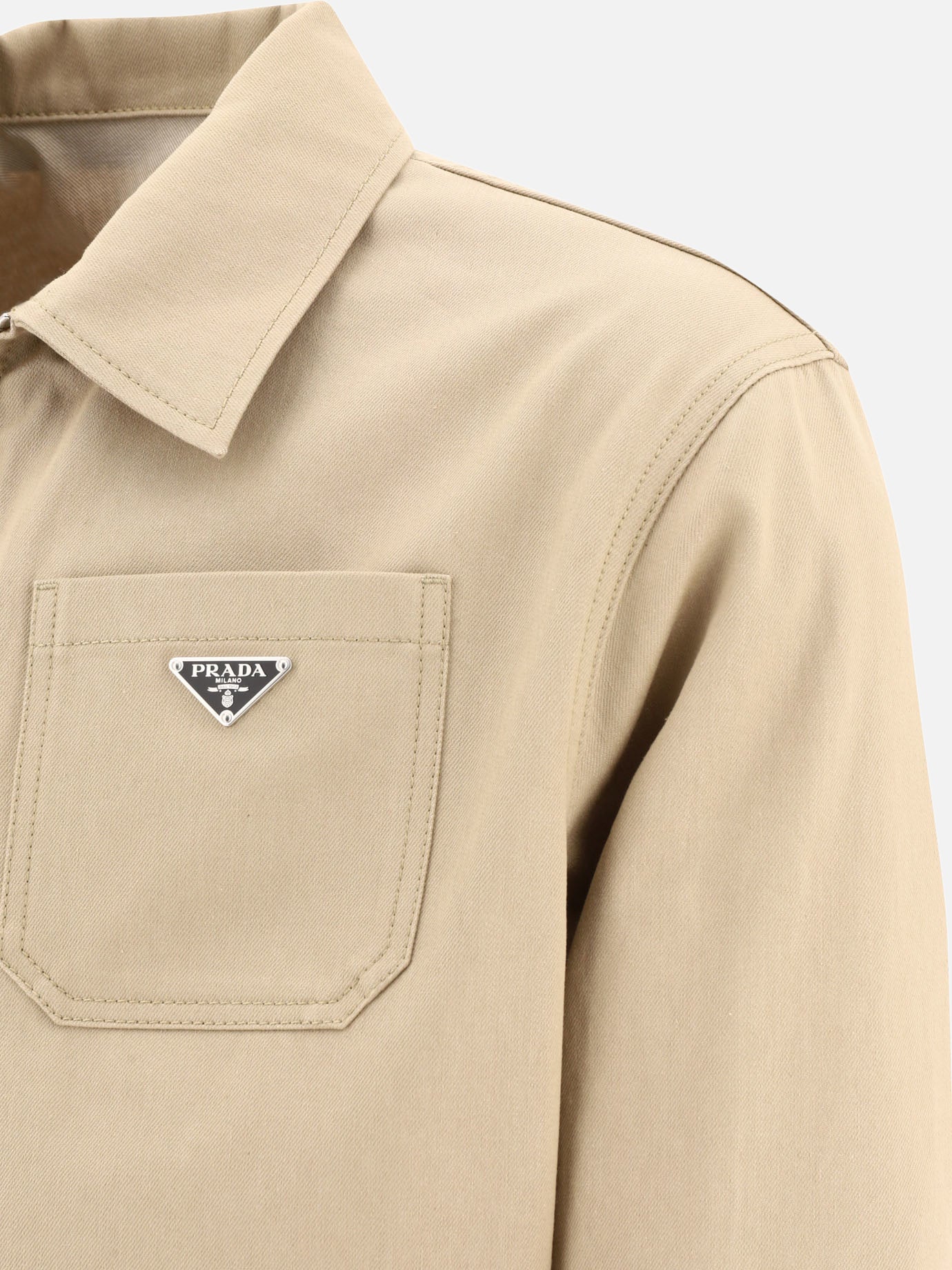 Denim jackets 100% cotton  Beige - Prada Men | PDP | VIETTI Online Store | Zoom-Modal_3

