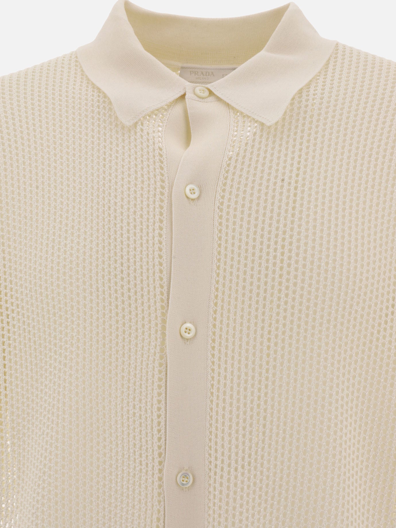 Open-weaved polo shirt