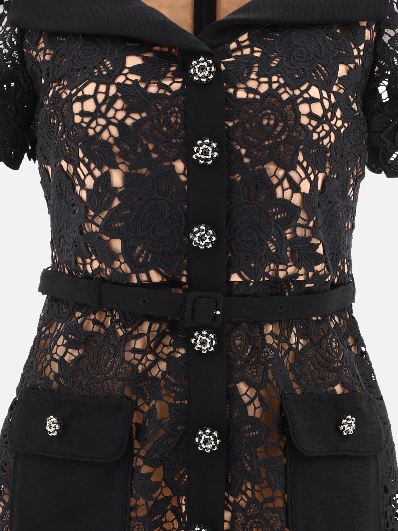 Mini dresses 100% polyester  Black - Self-portrait Women | PDP | VIETTI Online Store | thumbnail_3