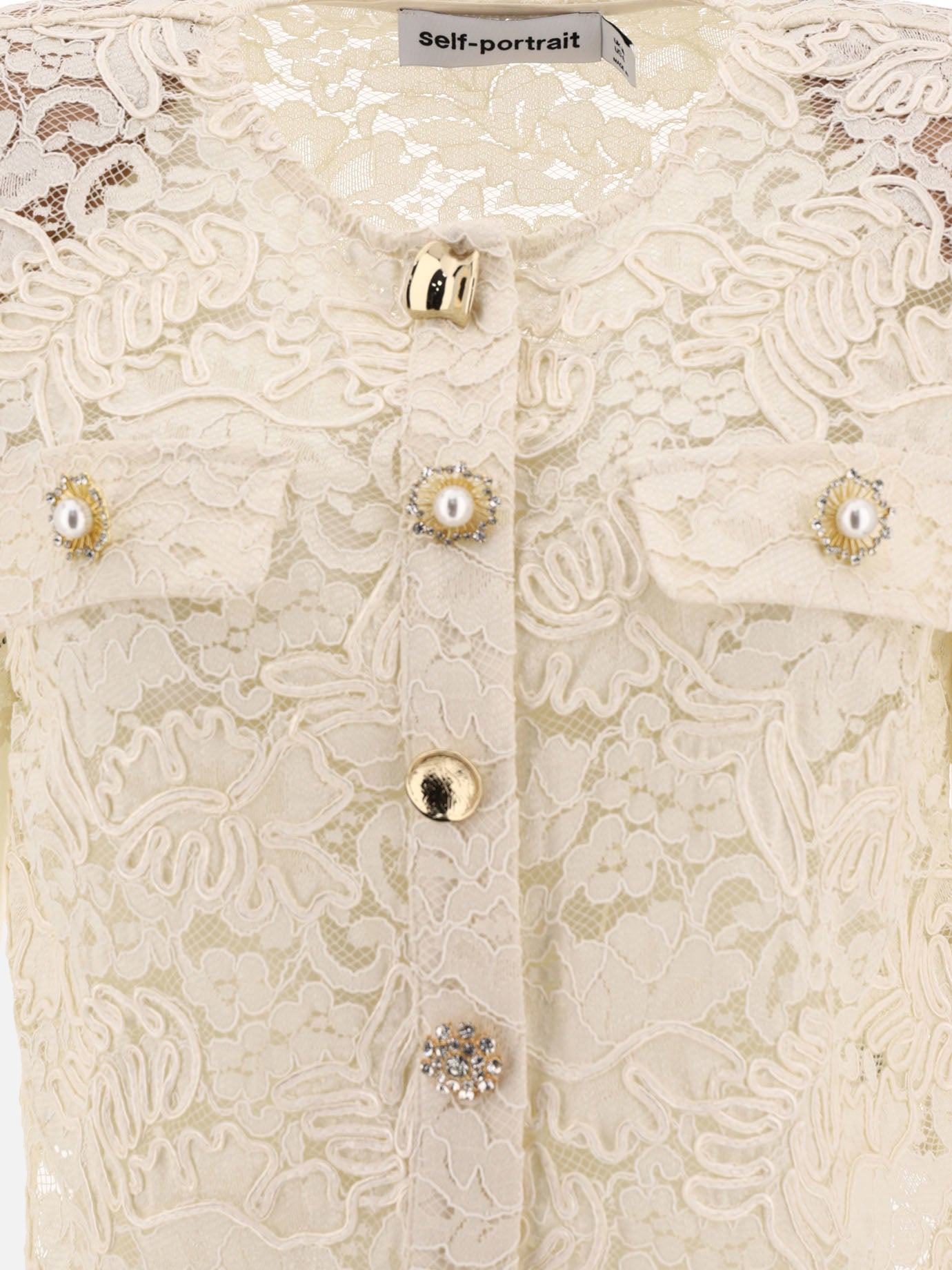 Casual tops 54% viscose 41% polyamide 5% polyester  Beige - Self-portrait Women | PDP | VIETTI Online Store | thumbnail_3