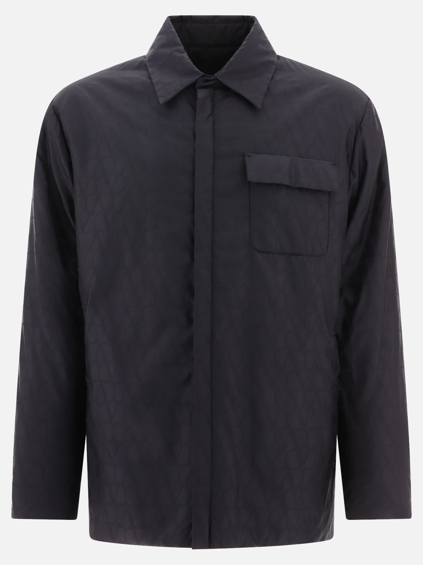 Overshirt jackets 100% polyamide - Padding: polyester  Black - Valentino Men | PDP | VIETTI Online Store | Zoom-Modal
