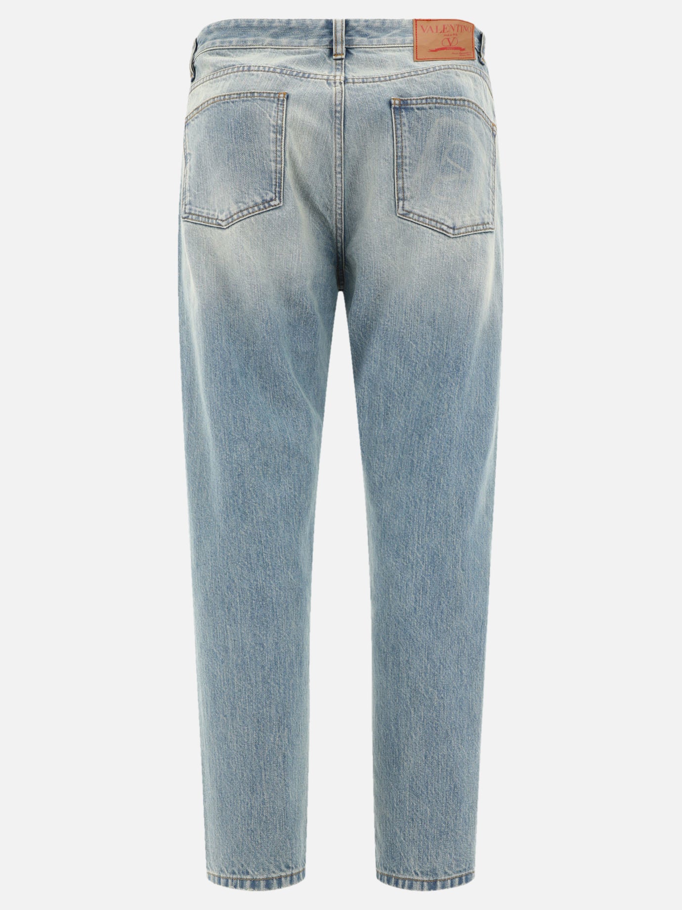 Straight-leg jeans 100% cotton  Light blue - Valentino Men | PDP | VIETTI Online Store | Zoom-Modal_2
