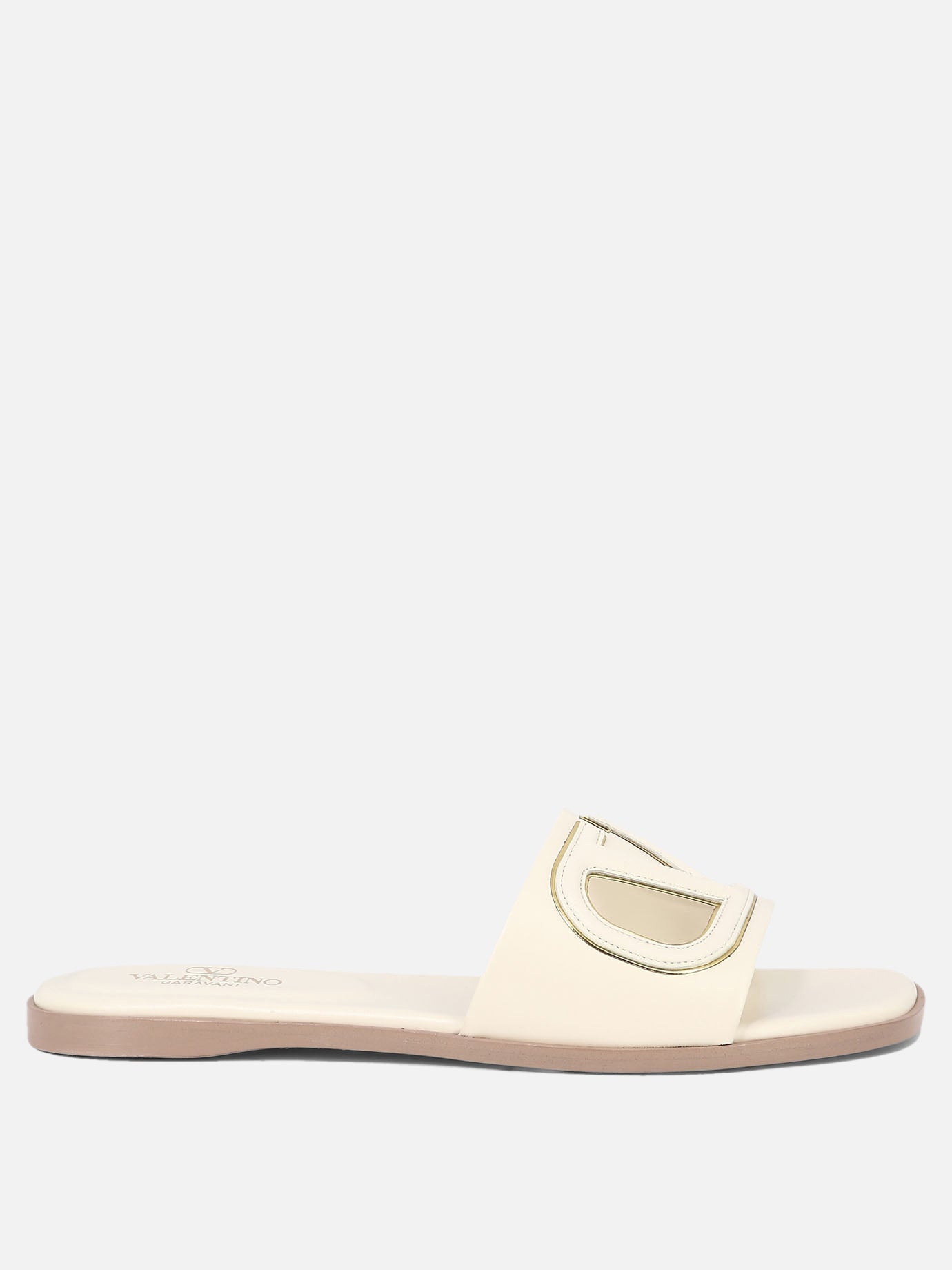 Flat sandals 100% leather - 100% leather  White - Valentino Garavani Women | PDP | VIETTI Online Store | Zoom-Modal
