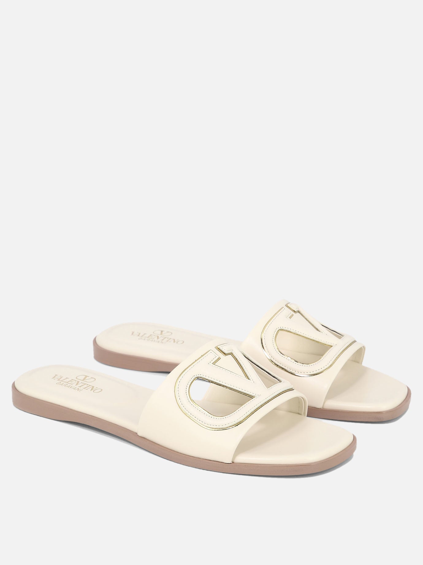 Flat sandals 100% leather - 100% leather  White - Valentino Garavani Women | PDP | VIETTI Online Store | Zoom-Modal_2
