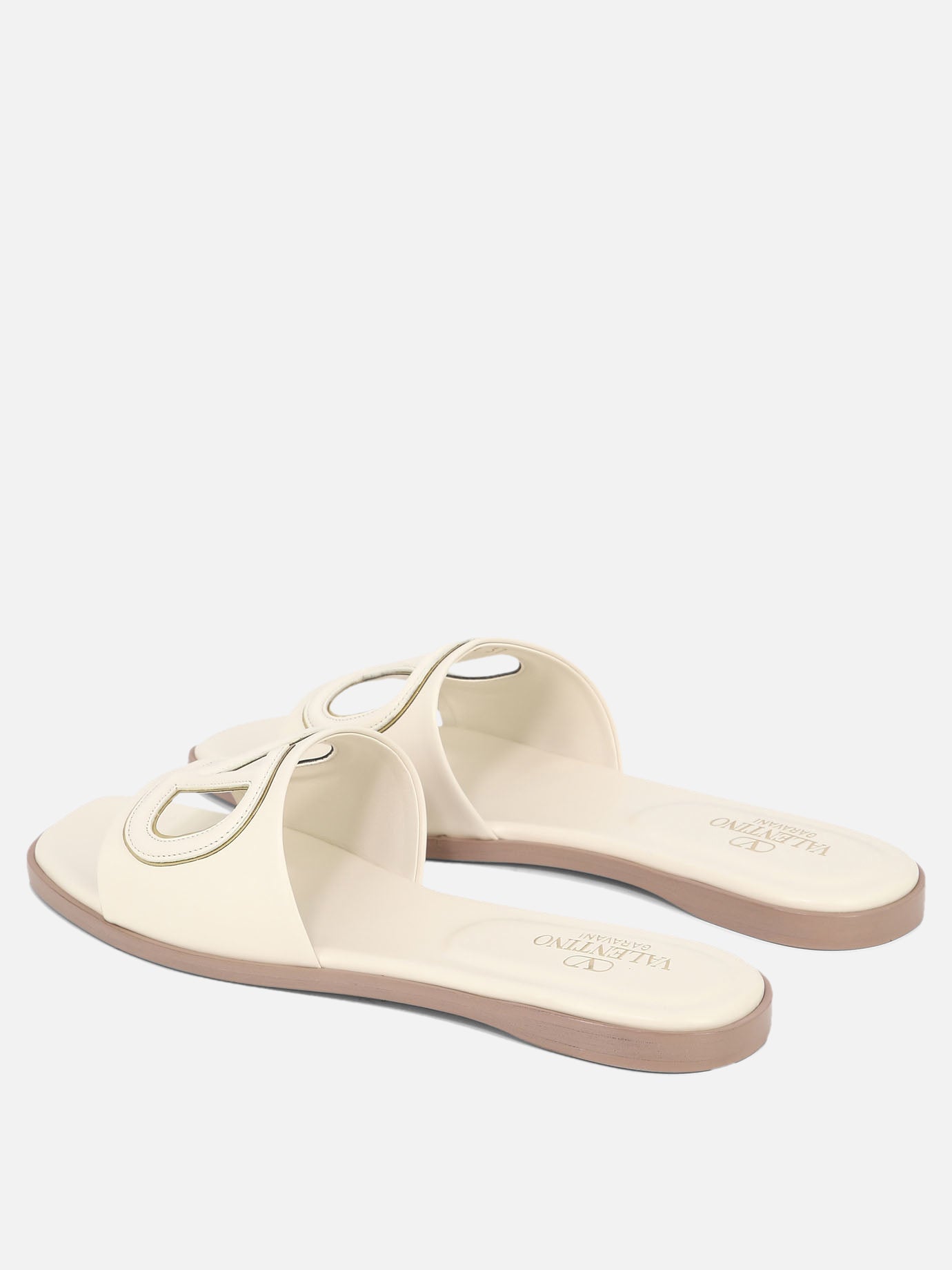 Flat sandals 100% leather - 100% leather  White - Valentino Garavani Women | PDP | VIETTI Online Store | Zoom-Modal_4
