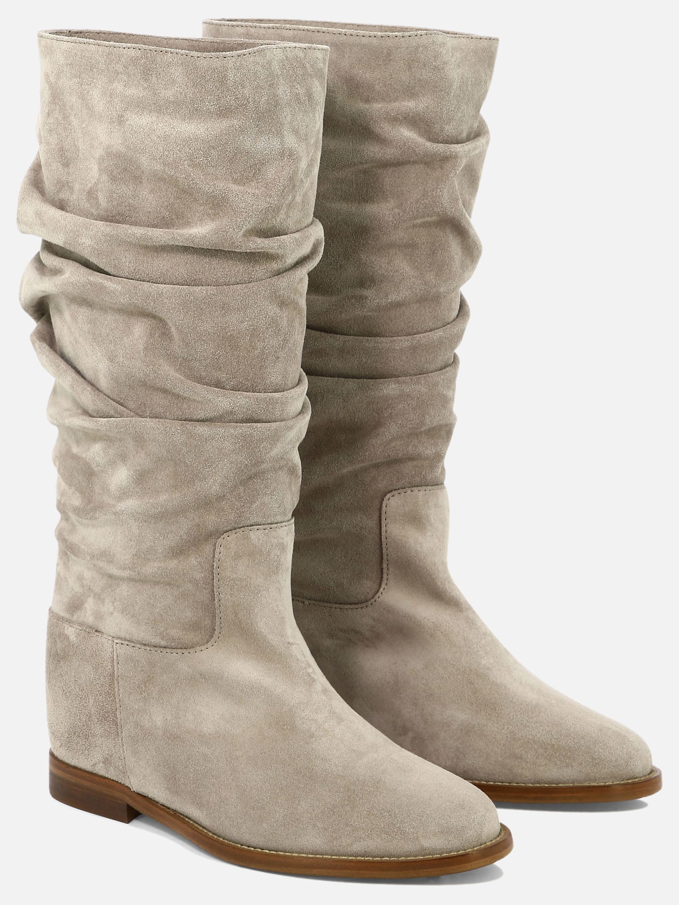Knee-high 100% suede - 100% leather  Grey - Via Roma 15 Women | PDP | VIETTI Online Store | Zoom-Modal_2
