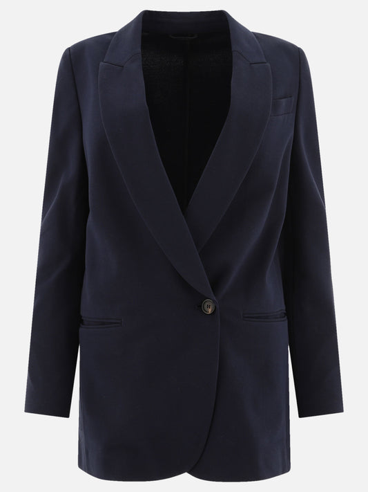 Blazers Solid colour  Blue - Brunello Cucinelli Women | PLP | VIETTI Online Store 
