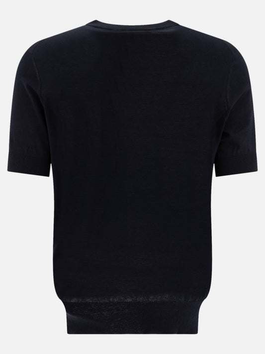 Crewneck t-shirts Solid colour  Blue - Brunello Cucinelli Men | PLP | VIETTI Online Store | 2
