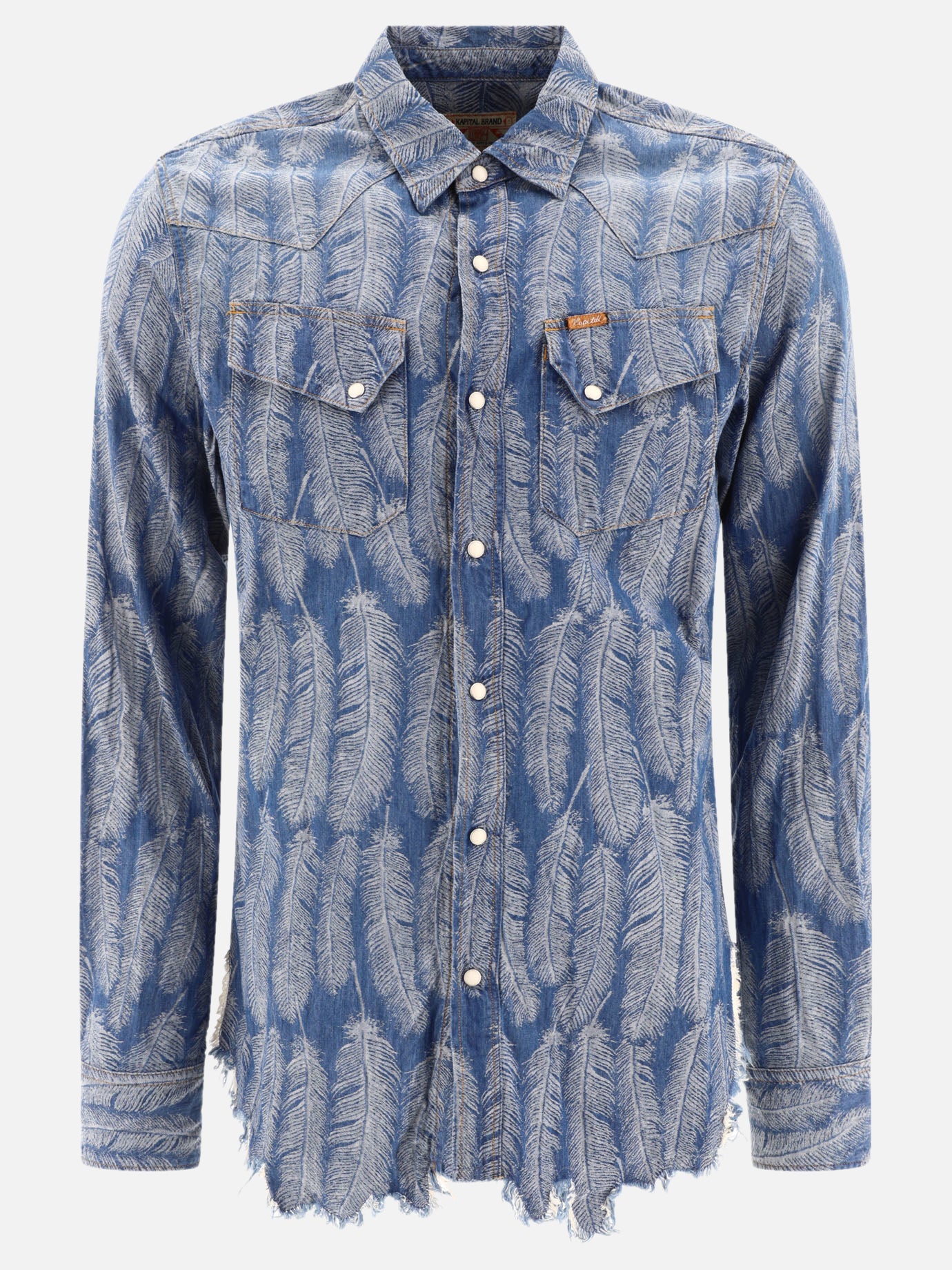 KAPITAL "Magpie" western shirt Light blue