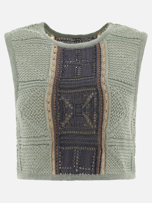 "7G Crochet Knit" top