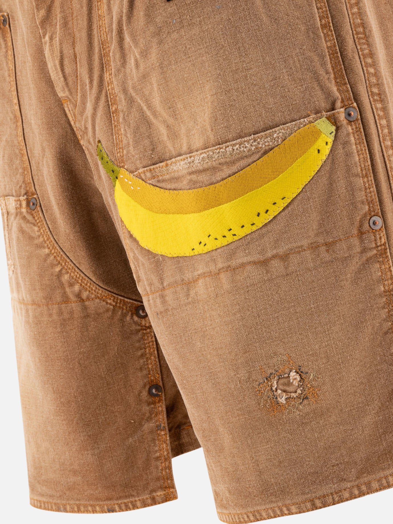 KAPITAL "Banana Patch Remake" shorts Beige