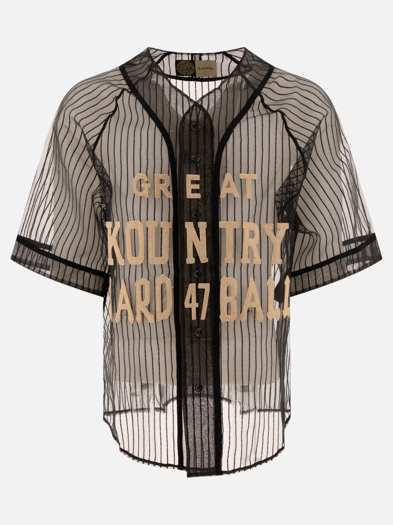 KAPITAL "Sheer Great Kountry" shirt Black