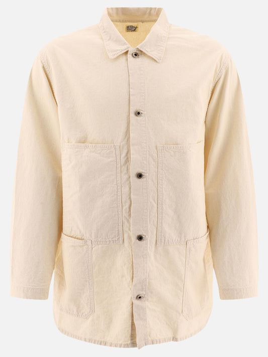 OrSlow "Utility" twill overshirt Beige