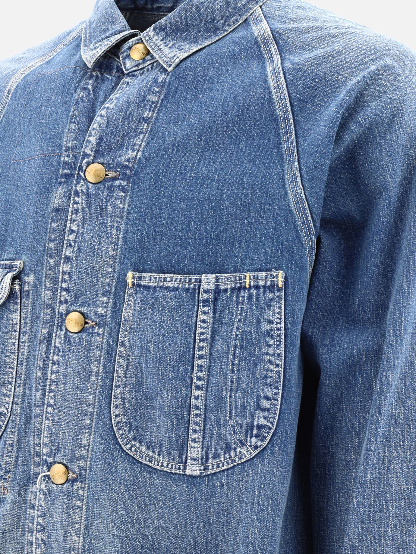 Overshirt jackets Solid colour  Light blue - OrSlow Men | PDP | VIETTI Online Store | thumbnail_4