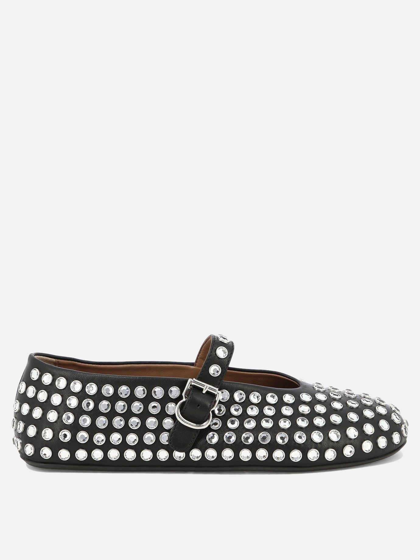 Alaïa Rhinestone ballet flats 15620015_38½ Black thumbnail_1