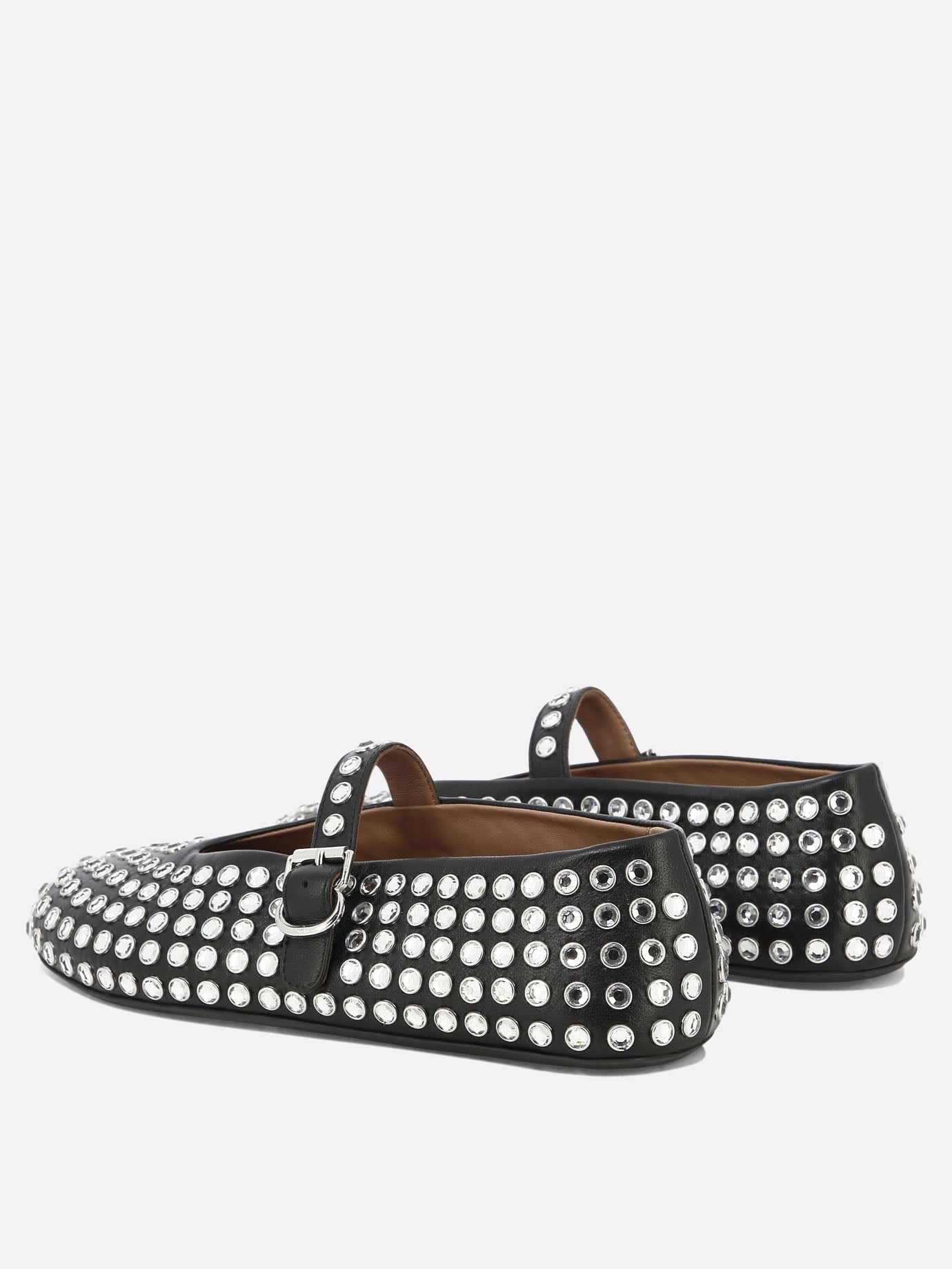 Alaïa Rhinestone ballet flats 15620015_38½ Black thumbnail_4