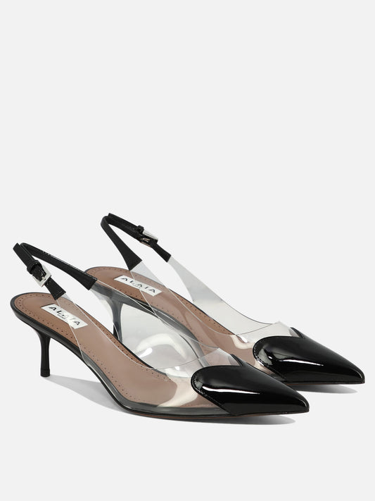 Alaïa "Cœur" 55mm slingbacks 11351026_38 Black 2